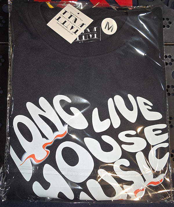 Long Live House Music Heart (M Black Promo Shirt)