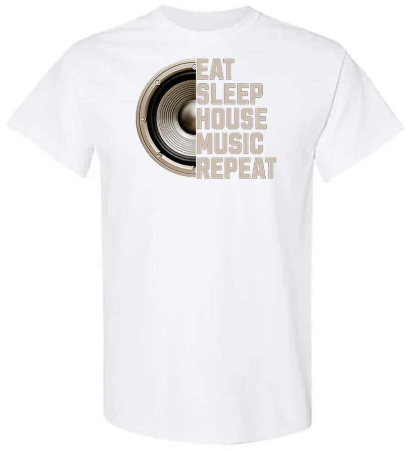 House Music Repeat (Tan Image) Special Promo XXL White T-Shirt