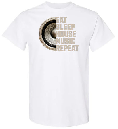 House Music Repeat (Tan Image) Special Promo XXL White T-Shirt